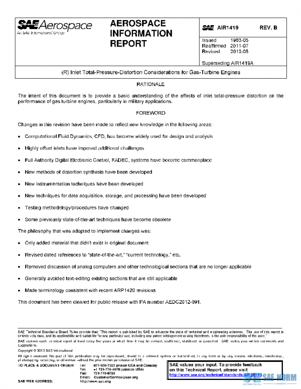 SAE AIR1419B PDF