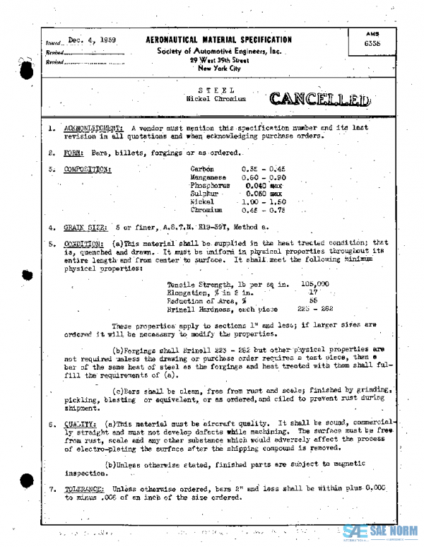 SAE AMS6335 PDF SAE AMS6335 PDF