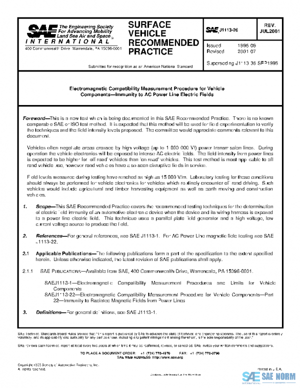 SAE J1113/26_200107 PDF
