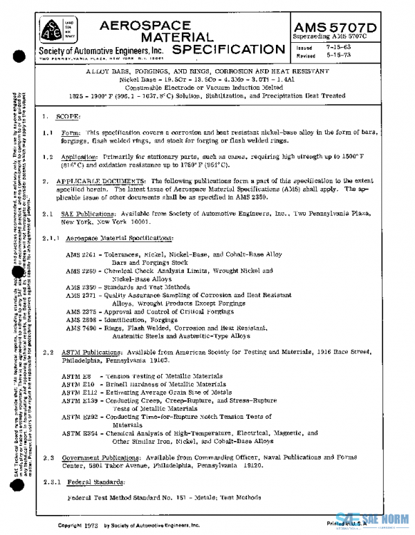 SAE AMS5707D PDF SAE AMS5707D PDF