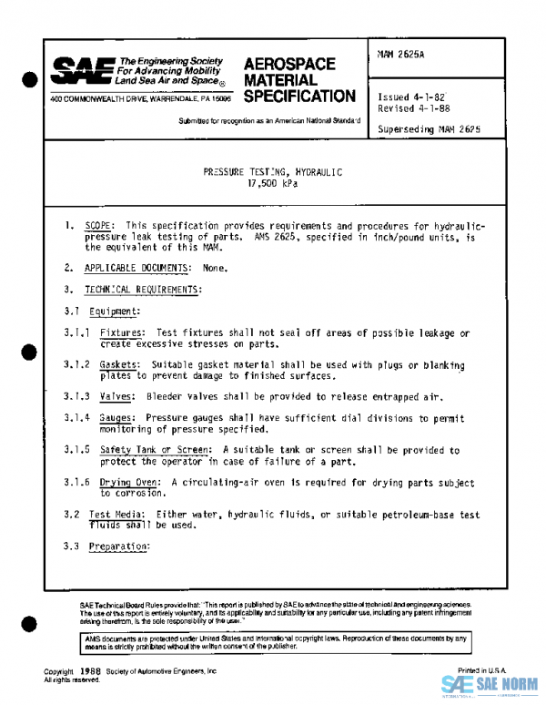 SAE MAM2625A PDF