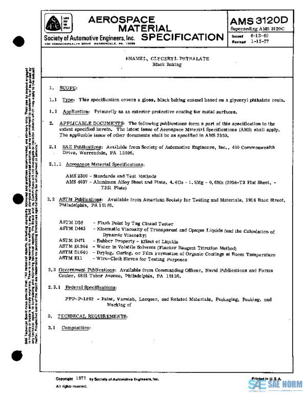 SAE AMS3120D PDF