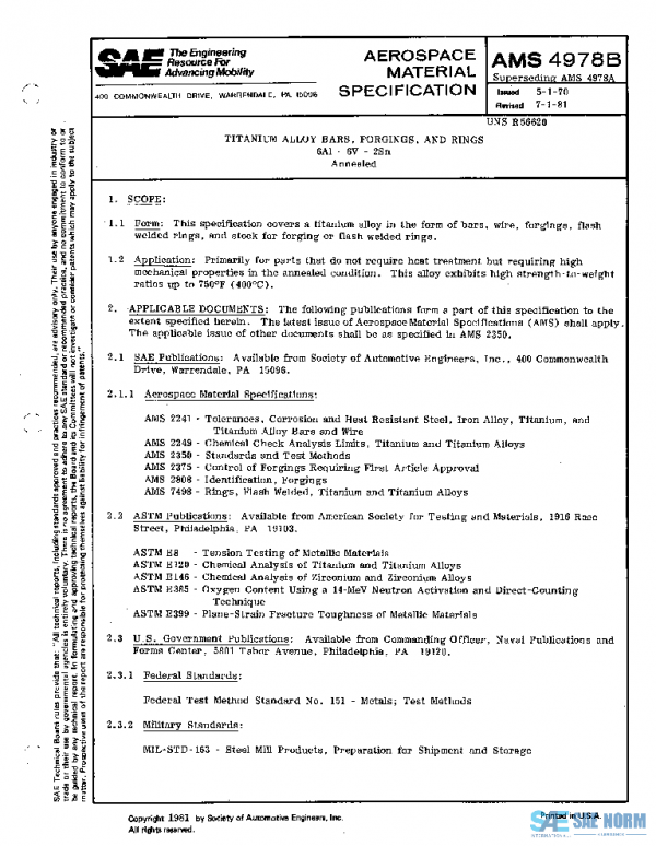 SAE AMS4978B PDF SAE AMS4978B PDF