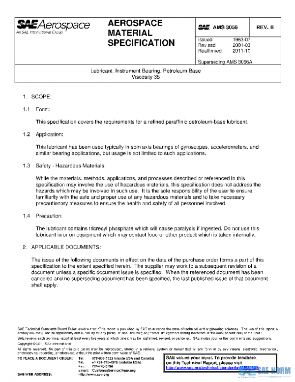 SAE AMS3056B PDF SAE AMS3056B PDF
