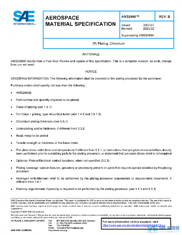 SAE AMS2460B PDF SAE AMS2460B PDF