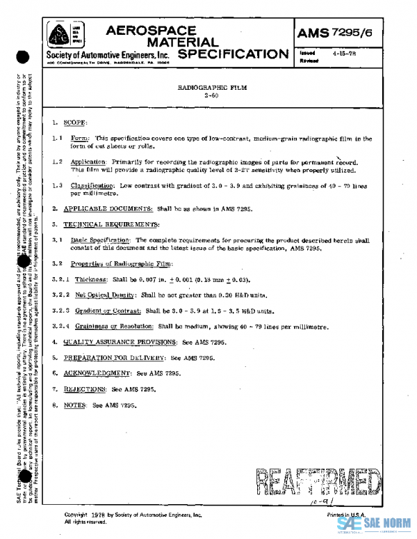 SAE AMS7295/6 PDF