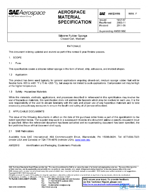 SAE AMS3195F PDF SAE AMS3195F PDF