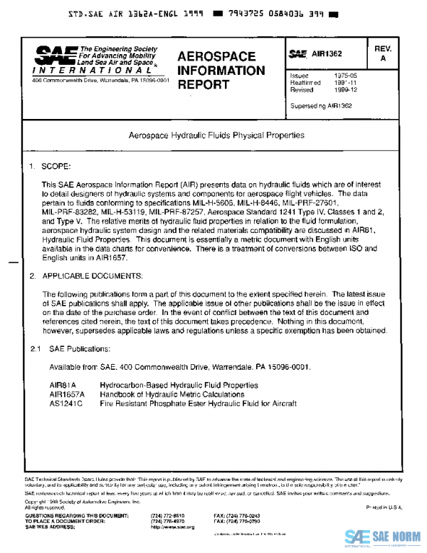 SAE AIR1362A PDF SAE AIR1362A PDF