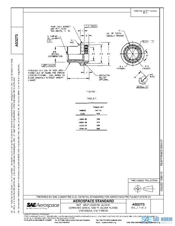 SAE AS3273 PDF SAE AS3273 PDF