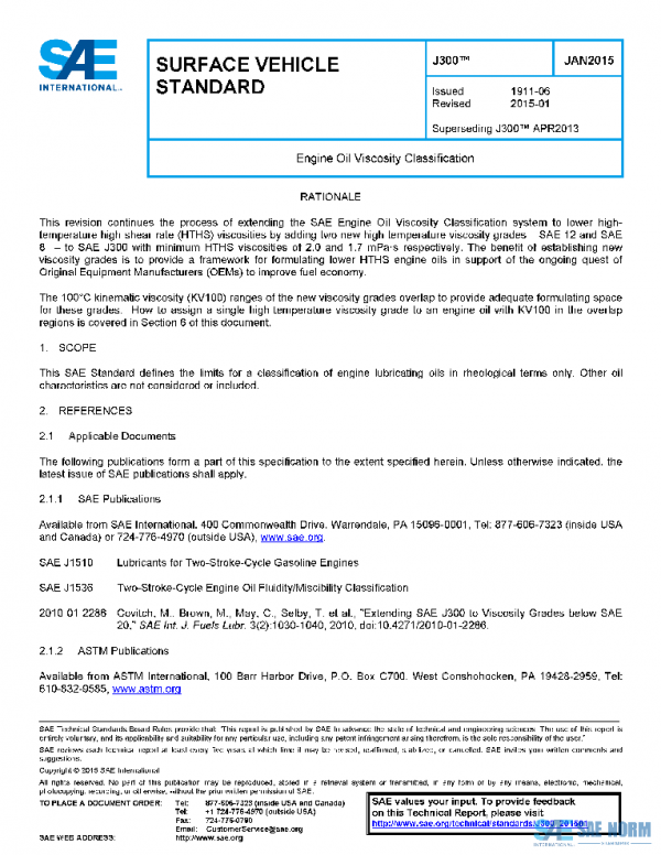 SAE J300_201501 PDF SAE J300_201501 PDF