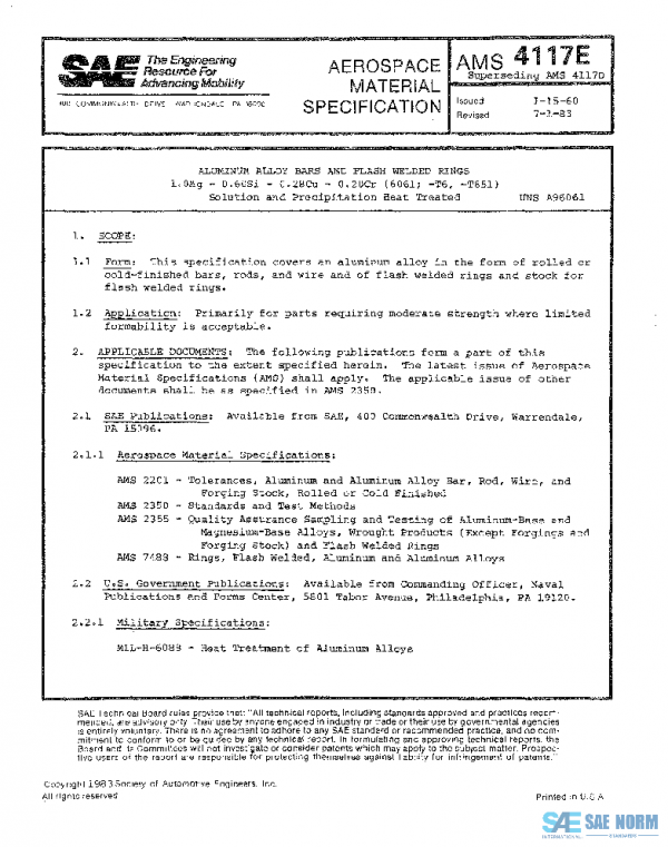 SAE AMS4117E PDF SAE AMS4117E PDF