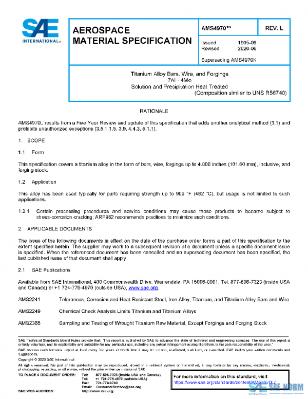 SAE AMS4970L PDF SAE AMS4970L PDF