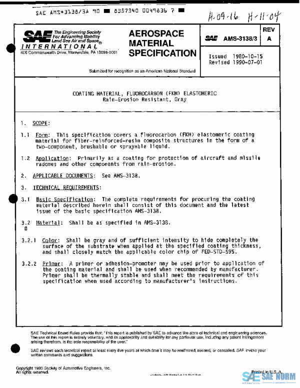 SAE AMS3138/3A PDF