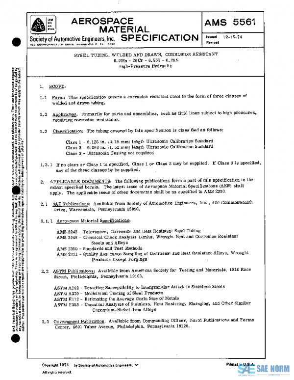 SAE AMS5561 PDF