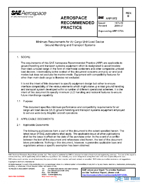 SAE ARP1372B PDF SAE ARP1372B PDF