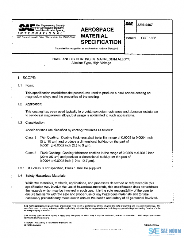 SAE AMS2467 PDF SAE AMS2467 PDF