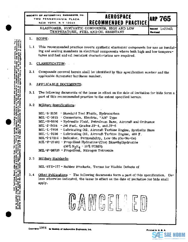 SAE ARP765 PDF
