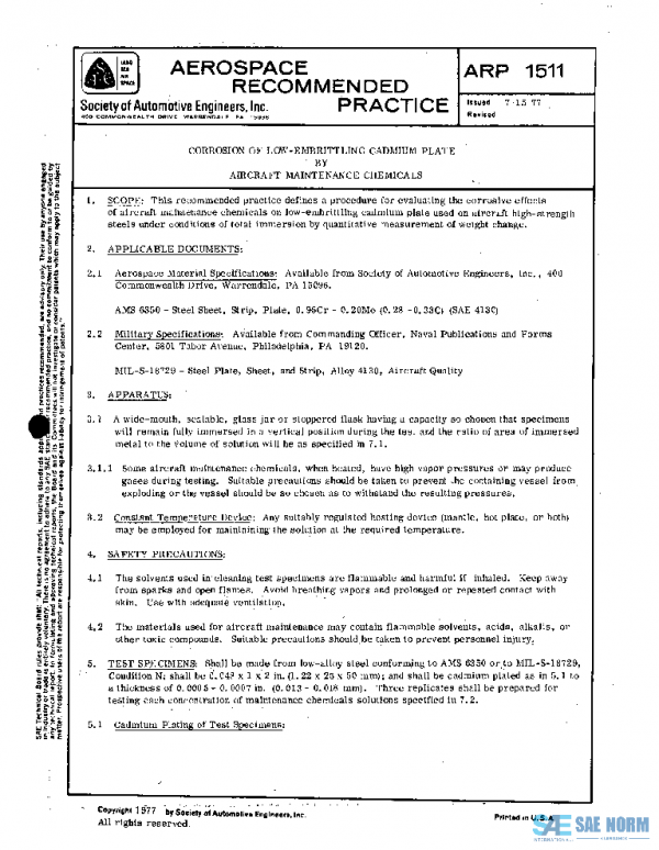 SAE ARP1511 PDF SAE ARP1511 PDF