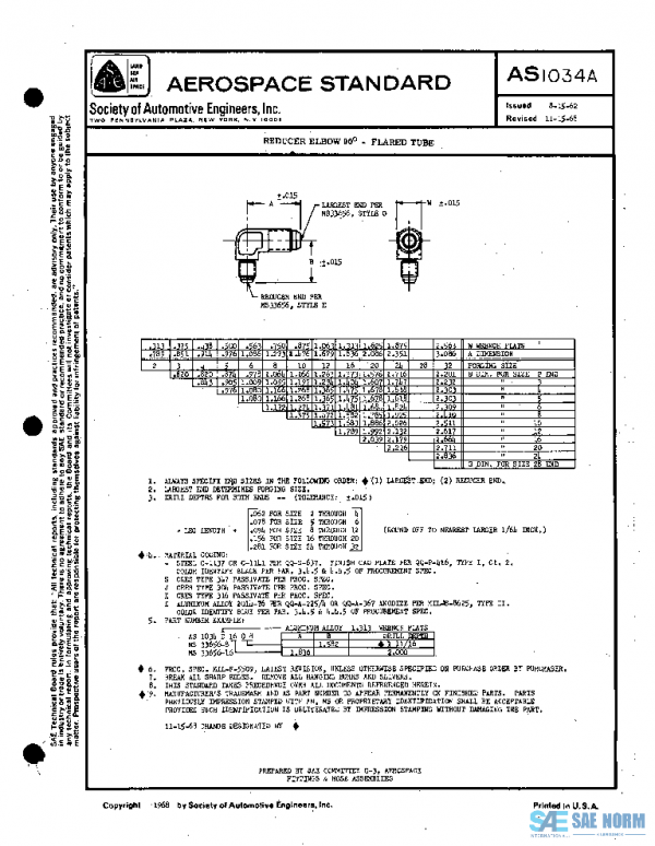 SAE AS1034A PDF SAE AS1034A PDF