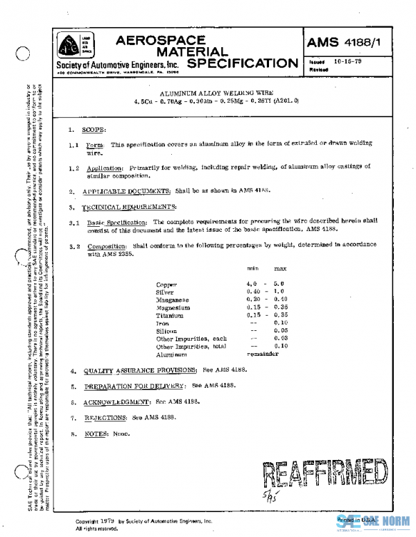 SAE AMS4188/1 PDF