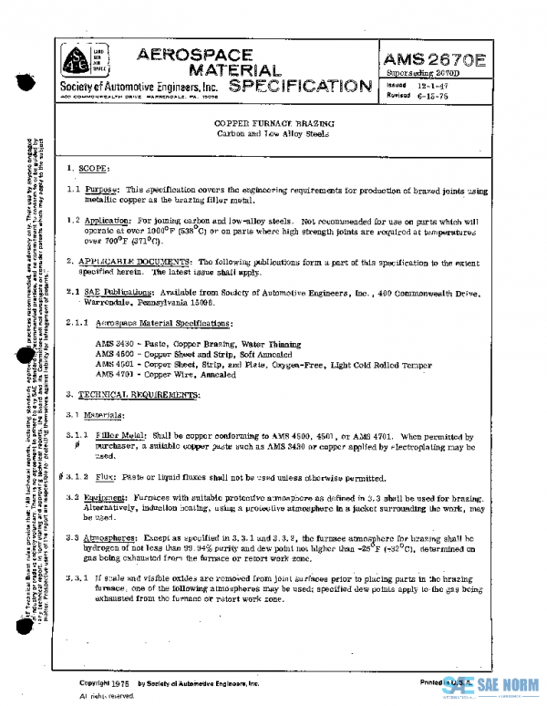 SAE AMS2670E PDF SAE AMS2670E PDF