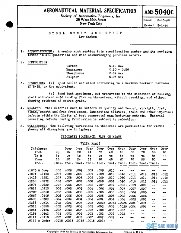 SAE AMS5040C PDF