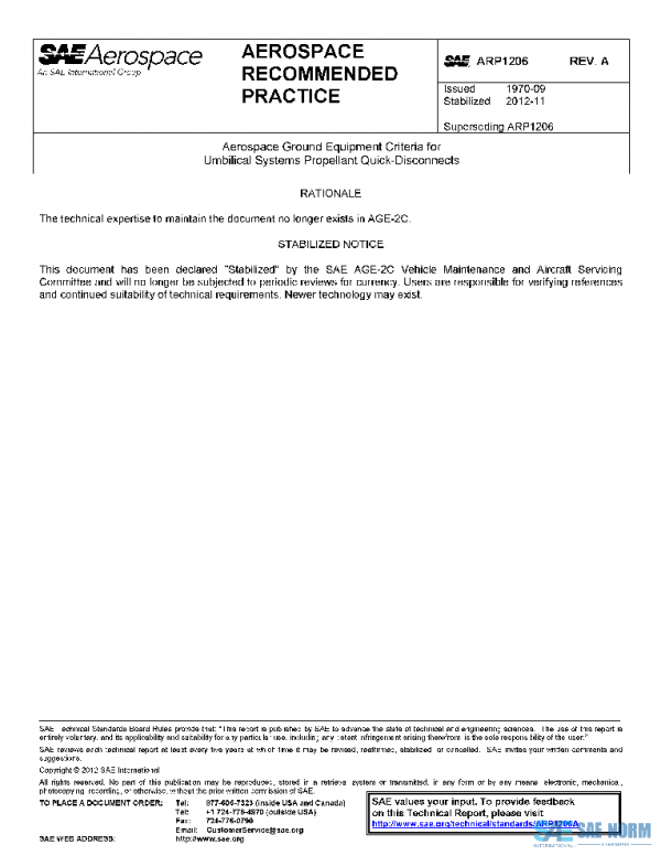SAE ARP1206A PDF