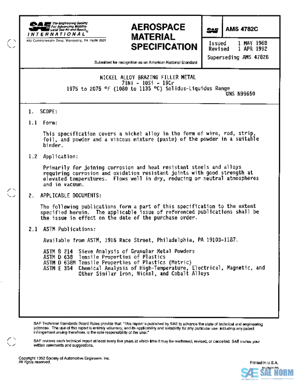 SAE AMS4782C PDF