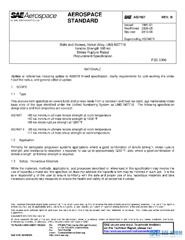 SAE AS7467B PDF SAE AS7467B PDF