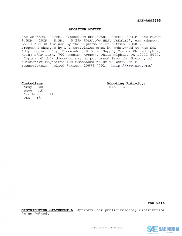 SAE AMS5595E PDF