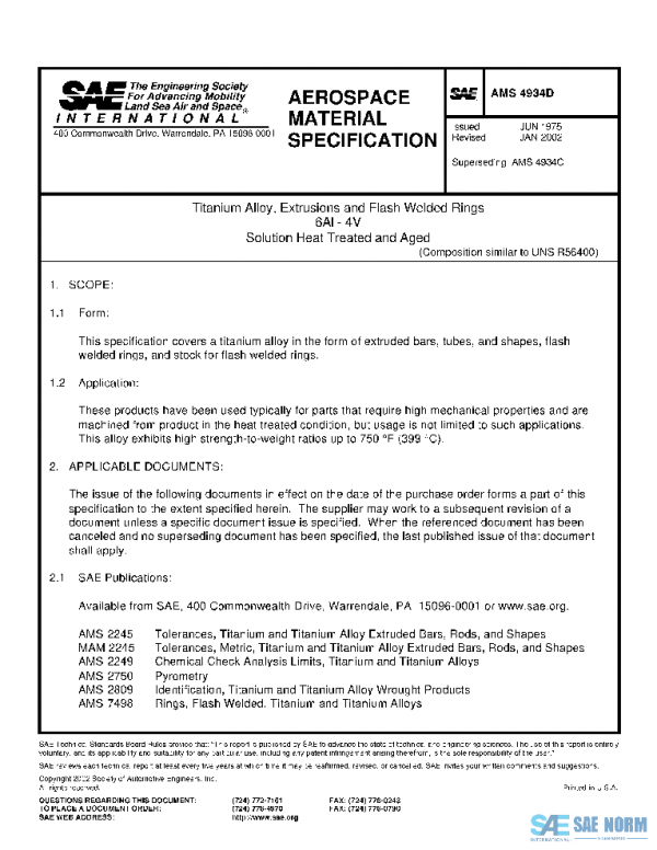 SAE AMS4934D PDF