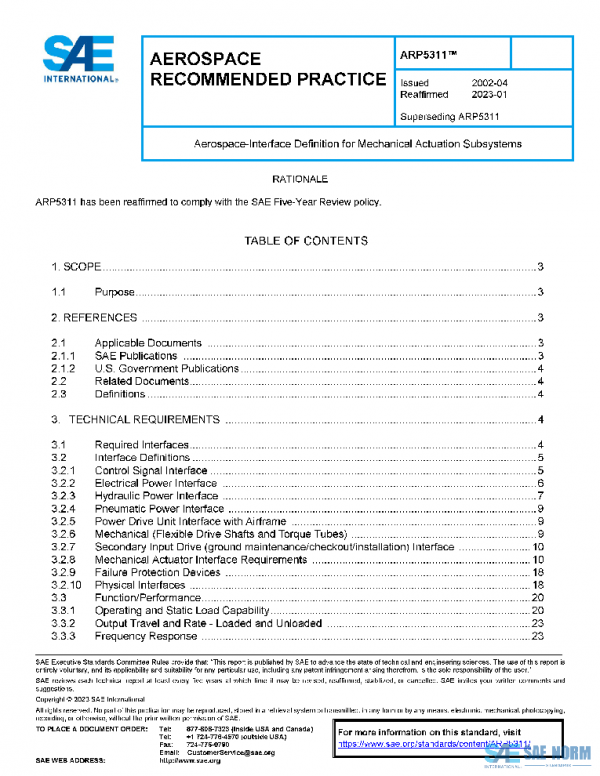SAE ARP5311 PDF
