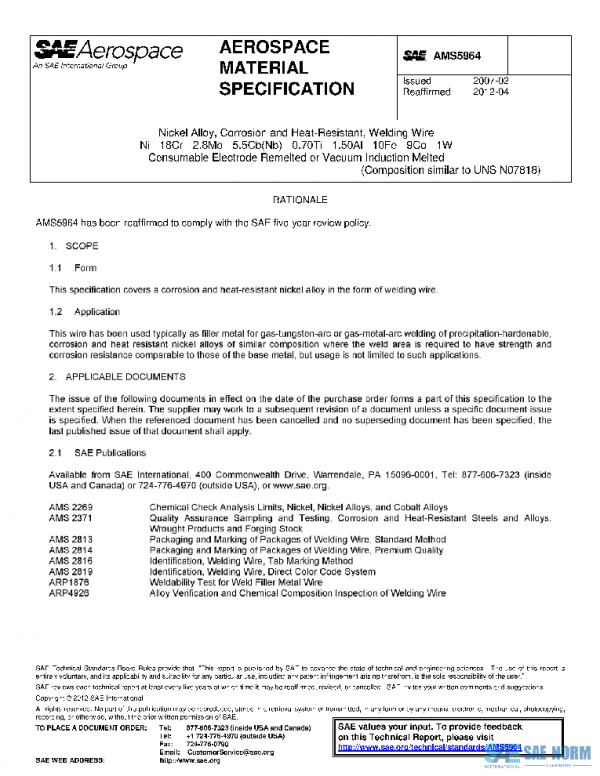 SAE AMS5964 PDF