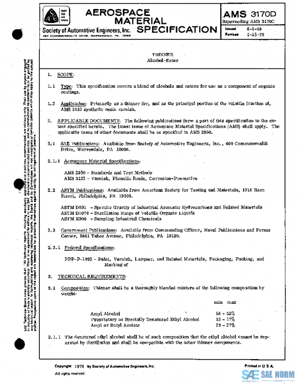 SAE AMS3170D PDF SAE AMS3170D PDF