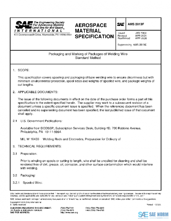 SAE AMS2813F PDF