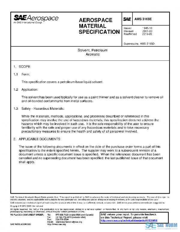 SAE AMS3165E PDF