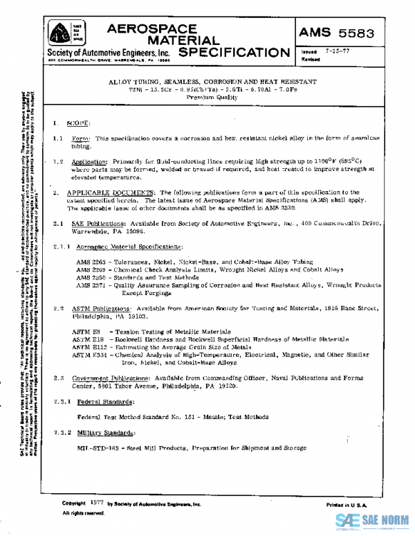 SAE AMS5583 PDF SAE AMS5583 PDF