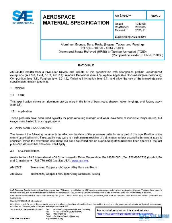 SAE AMS4640J PDF SAE AMS4640J PDF