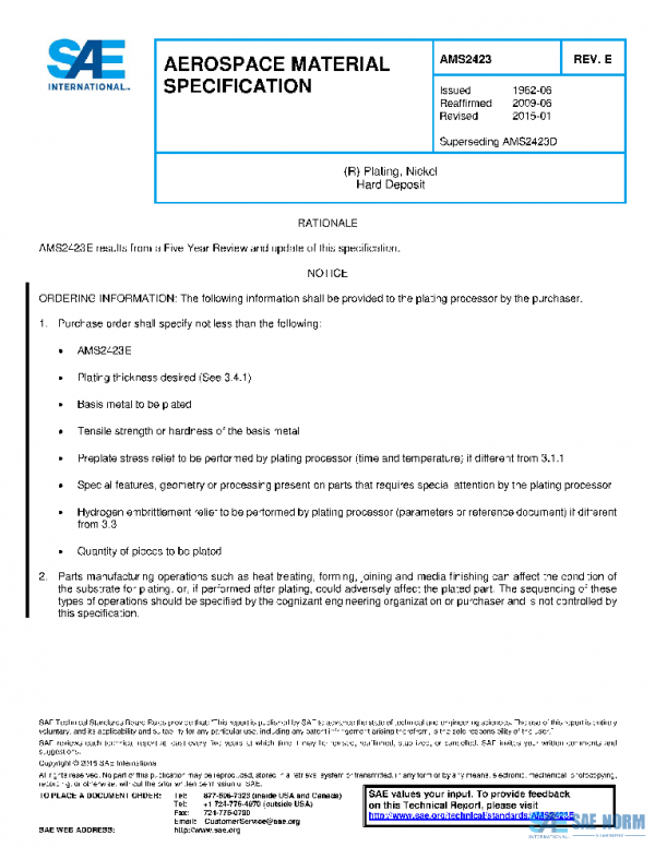 SAE AMS2423E PDF SAE AMS2423E PDF