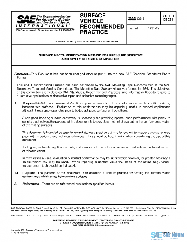 SAE J2215_199112 PDF SAE J2215_199112 PDF