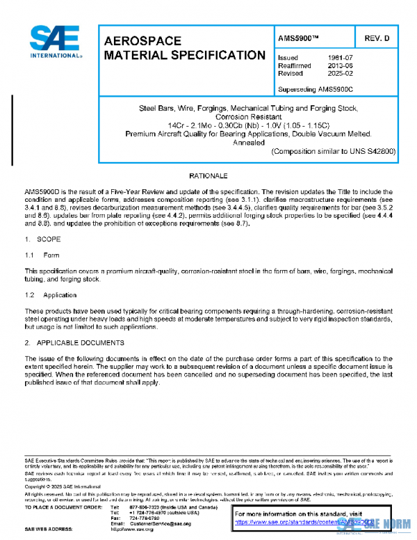 SAE AMS5900D PDF SAE AMS5900D PDF