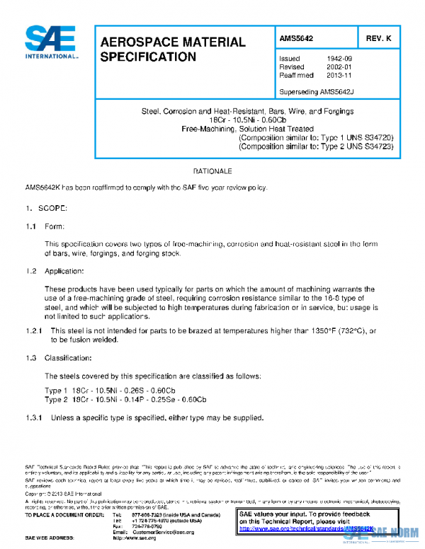 SAE AMS5642K PDF
