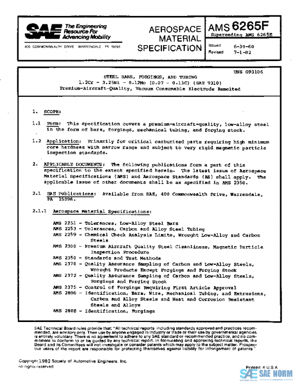 SAE AMS6265F PDF
