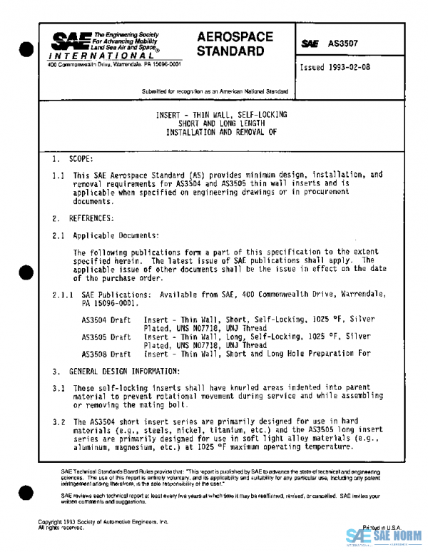 SAE AS3507 PDF