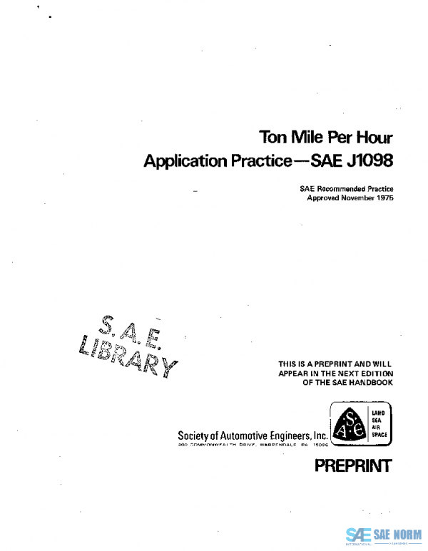 SAE J1098_197511 PDF