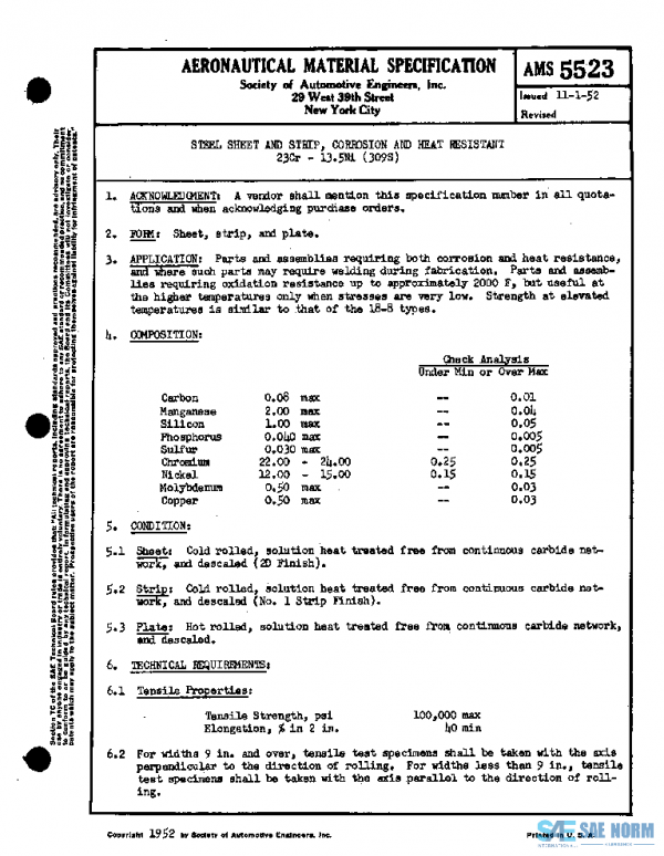 SAE AMS5523 PDF SAE AMS5523 PDF
