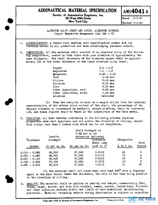 SAE AMS4041A PDF SAE AMS4041A PDF
