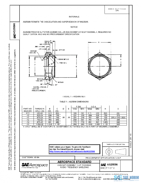 SAE AS25066 PDF