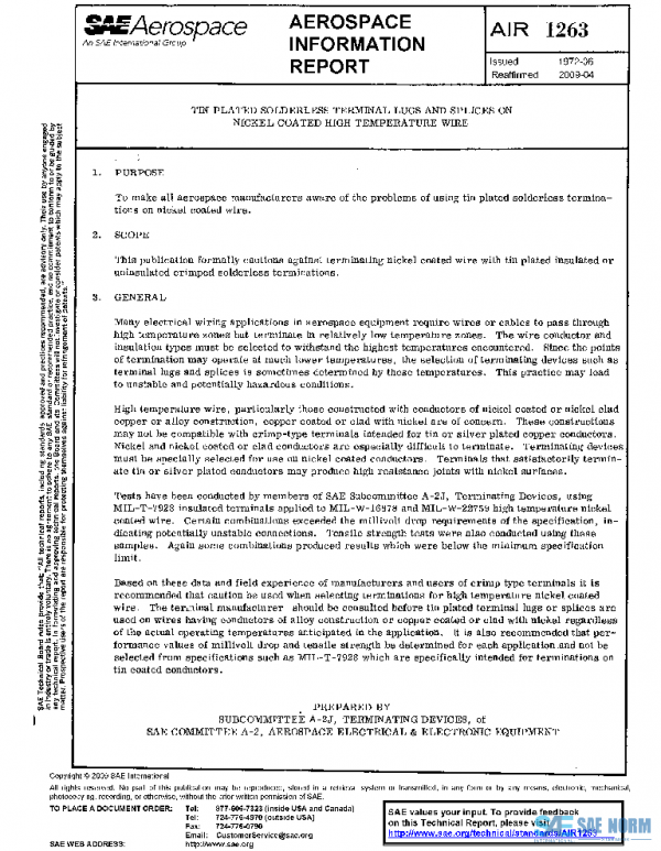 SAE AIR1263 PDF SAE AIR1263 PDF