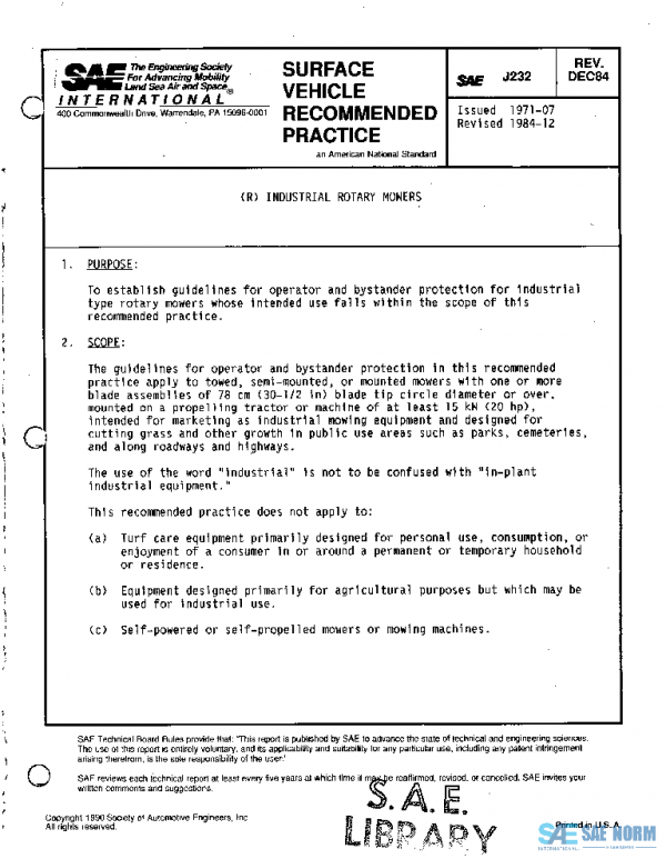 SAE J232_198412 PDF SAE J232_198412 PDF
